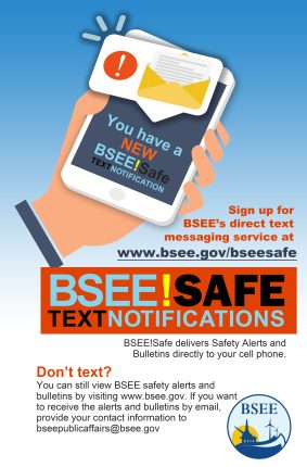 BSEE!Safe text notification service