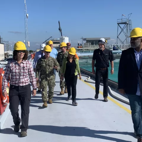 Interior Department Leadership Visits Oil Spill Research Testing Facility