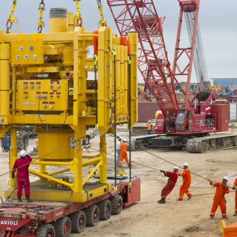 This capping stack is an advanced piece of equipment that is used to contain loss of well control in subsea environments.