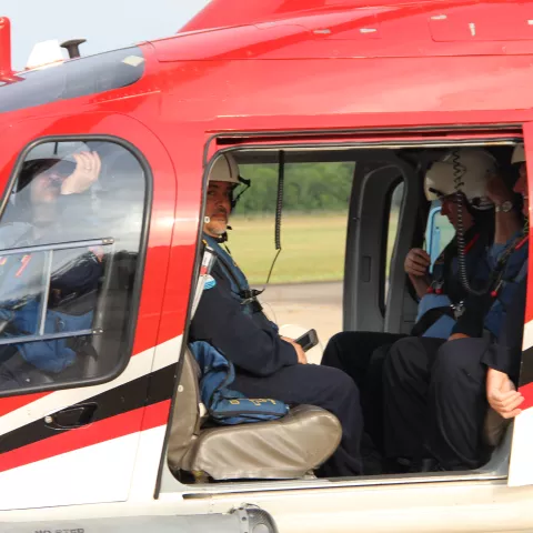 Helicopter with Uniformed BSEE