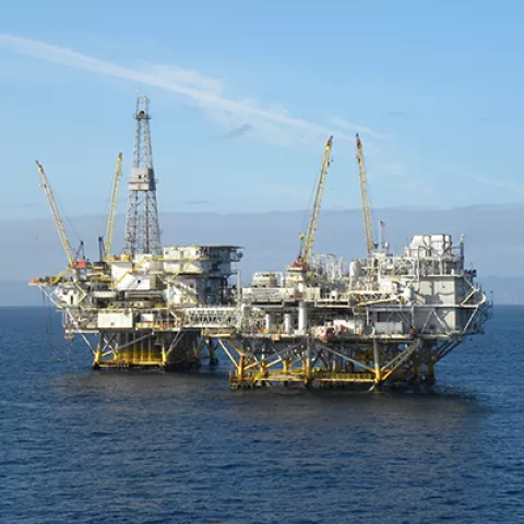Oil platforms in the Gulf of Mexico