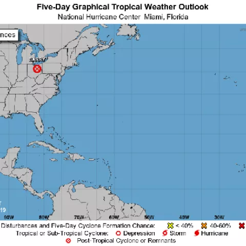 BSEE Gulf of Mexico Storm Activity Statistics: July 17, 2019