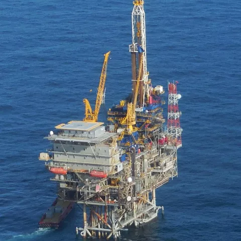 Whistler’s Green Canyon 18 “A” Platform with Nabors MODS 201 Platform Drilling Rig Installed