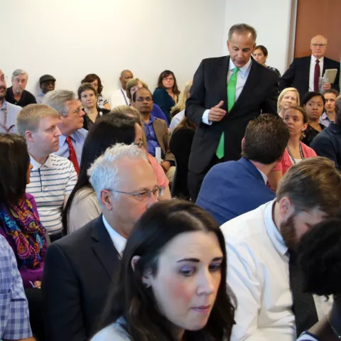 BSEE Director Scott Angelle speaks to employees