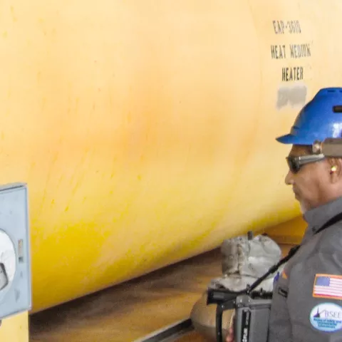 Inspector with camera