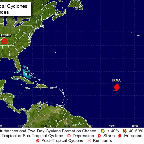 NOAA Hurricane Status 10-1-2017