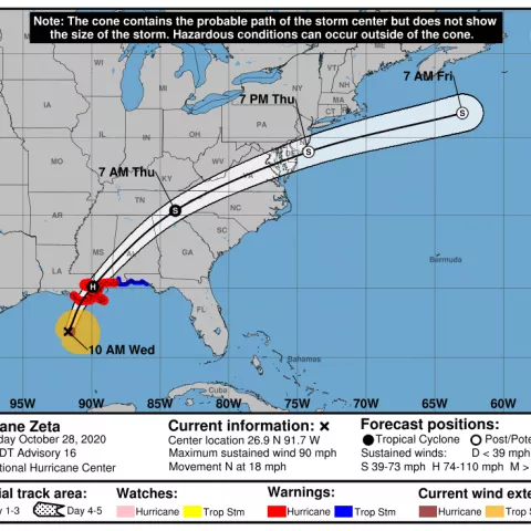 BSEE Monitors Gulf of Mexico Oil and Gas Activities in Response to Hurricane Zeta